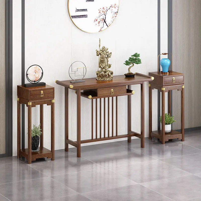 New Chinese-style table, end view table, table case, Zen-style foyer Buddhist table, end view table, porch cabinet, narrow style