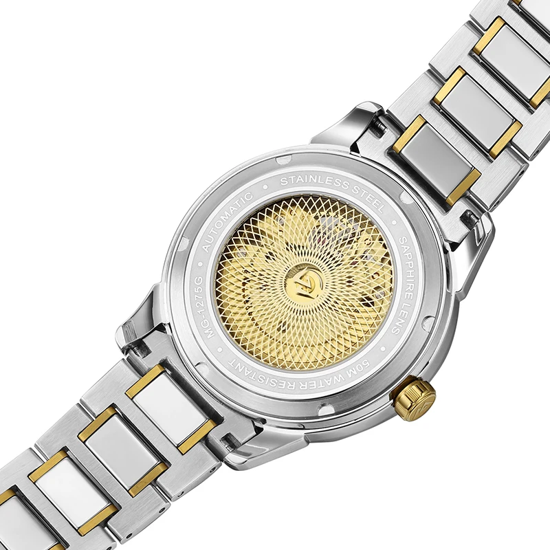 MIGE Original MIYOTA Women's Watches Mechanical Automatic Watch Waterproof Luxury Luminous Skeleton Wristwatch Stainless Steel