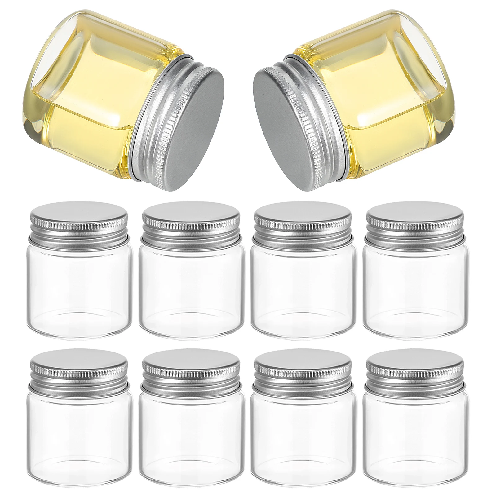 

20Pcs Glass Sealed Jars Small 50ml Containers Mini Food Storage Bottles Tiny Glass Small Jars Grain Storage Jar,