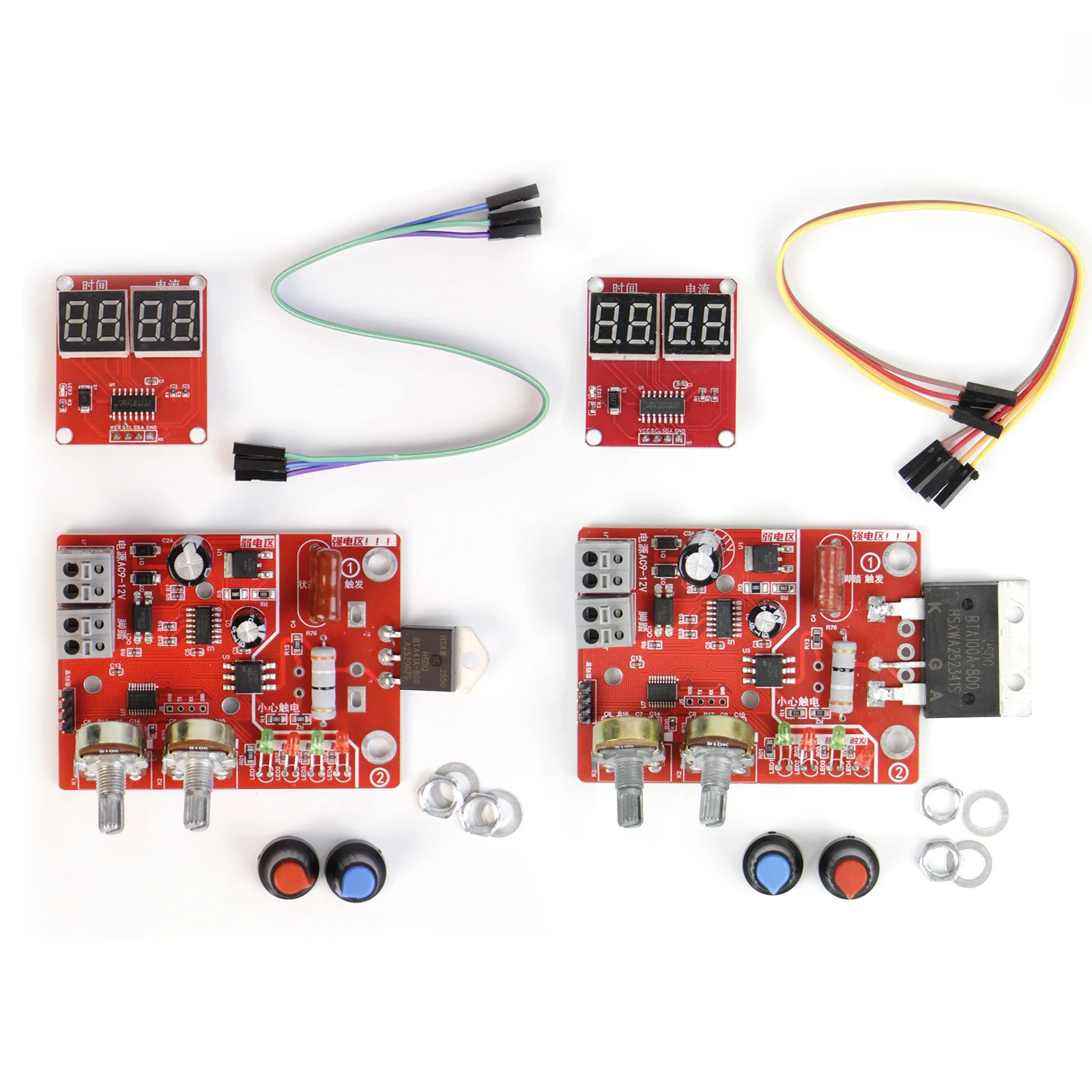 Spot Welding Machine Control Board Adjustable Time Current Transformer Controller Board Digital Display DIY Battery Accessories
