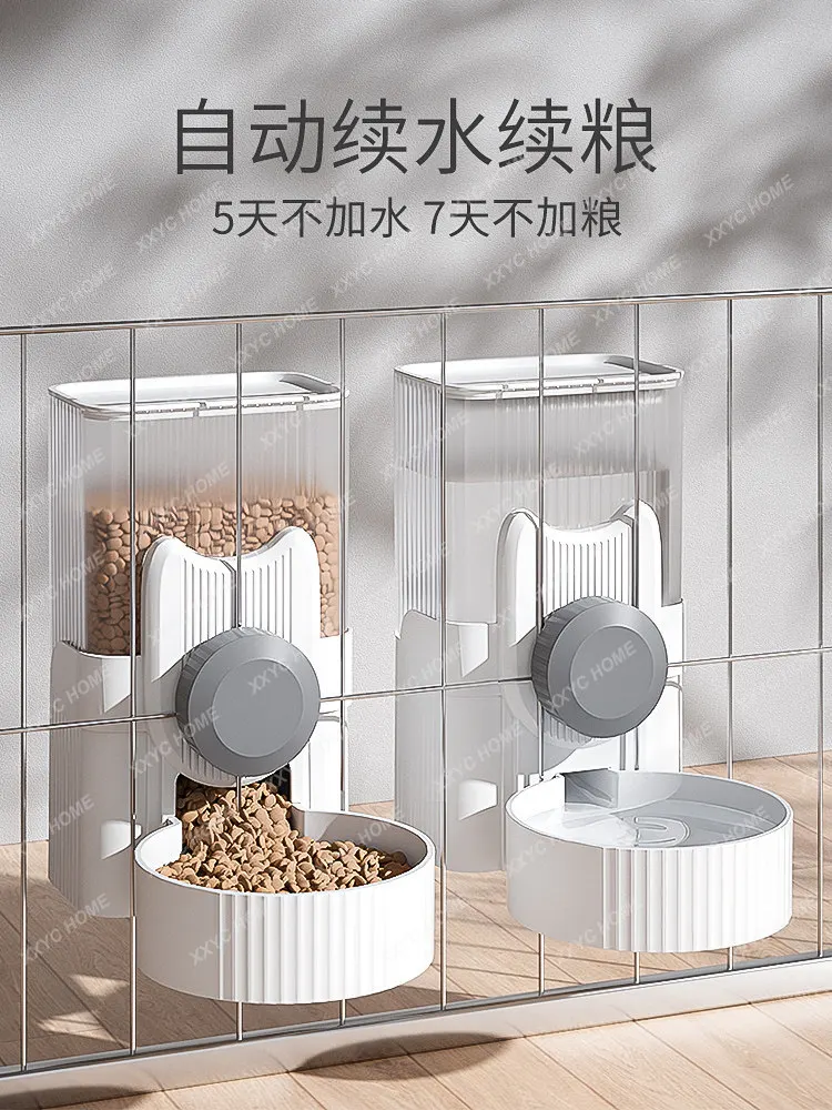 Dog water dispenser automatic feeding water feeder hanging feeder