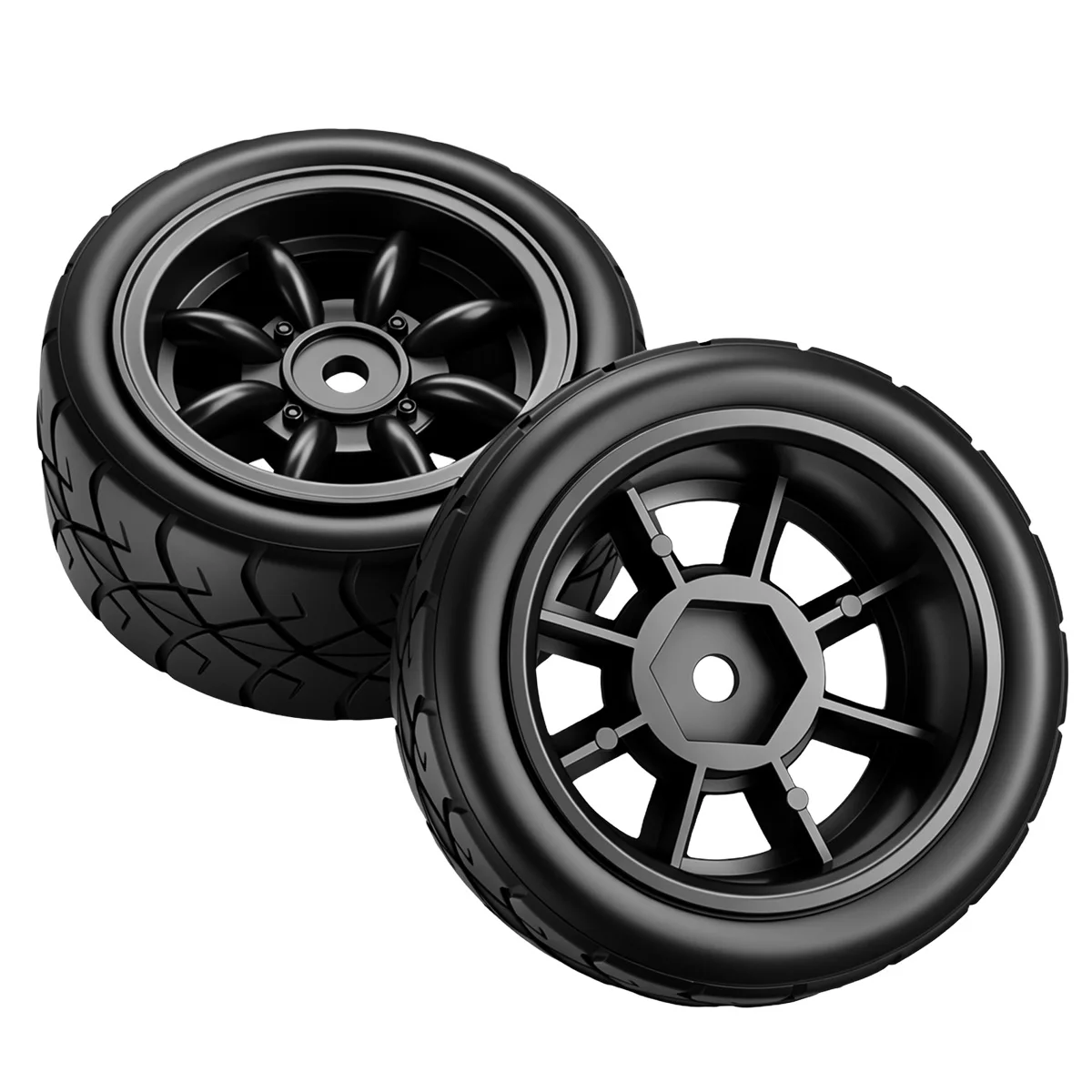 57MM Rubber Tire Plastic Wheels Rim with 12mm Hex for 1/10 1/12 for RC Rally Racing Car TAMIAY M03 M04 M05 MB01 MF01 XM01 SW01 view 5