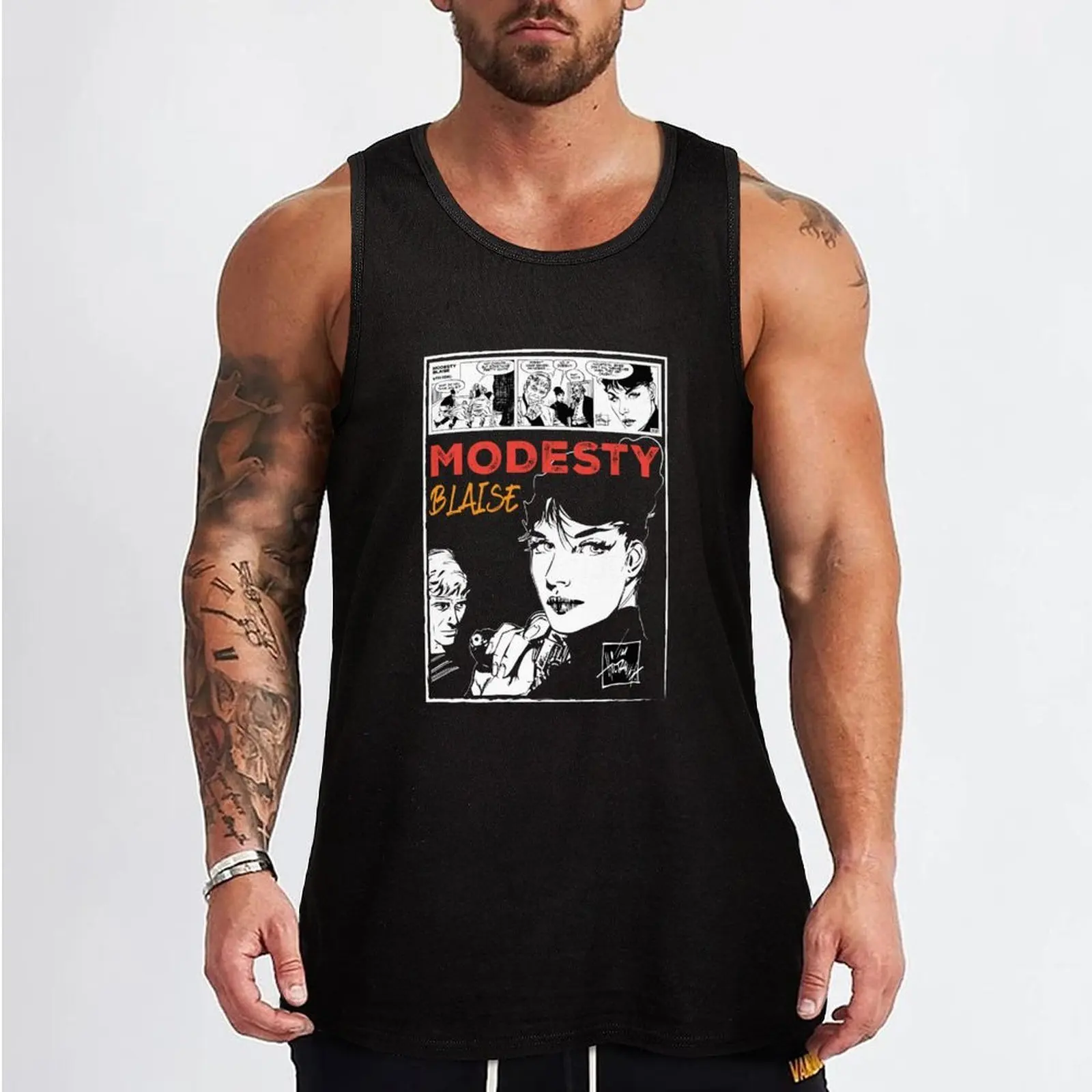 Modesty Blaise - Comic Artwork - Explore espionage and excitement in style Tank Top Classic Fit Undershirt Everyday Wear