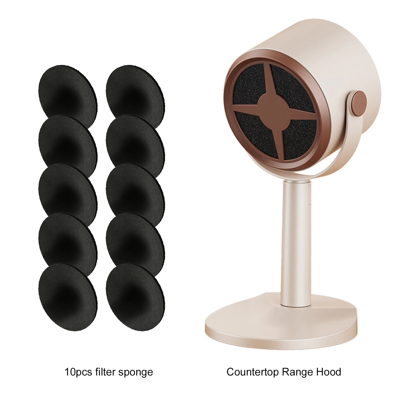 Kitchen Exhaust Fan USB Rechargeable Compact Desktop Exhaust Fan Small Kitchen Hood Extractor for Apartments Dorm RV Indoor BBQ