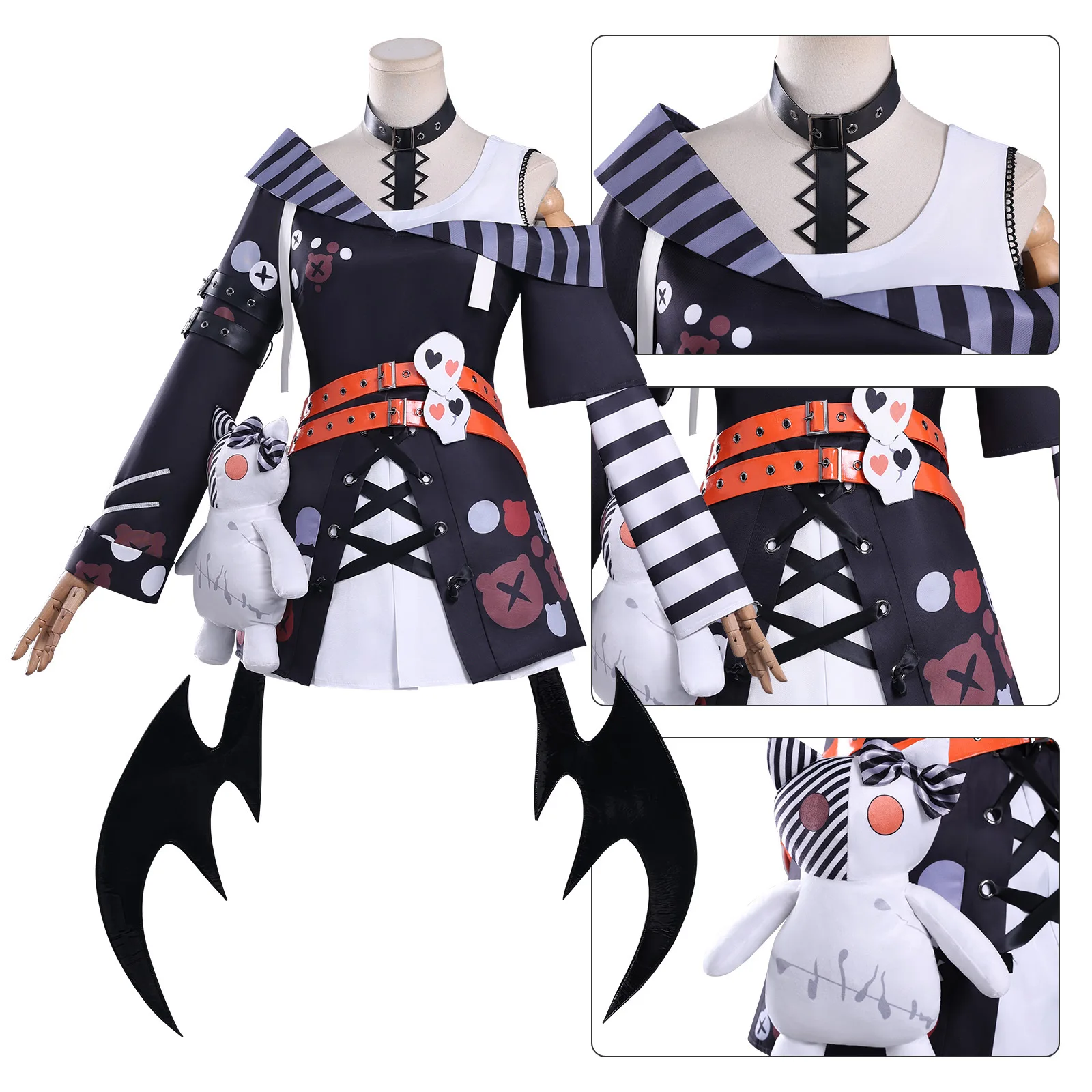 

Magical Girl's Magic Trial Cosplay Costume Anime Coco Sawatari Role Playing Clothes Cute Dress Doll Headwear Set Women ComicCon
