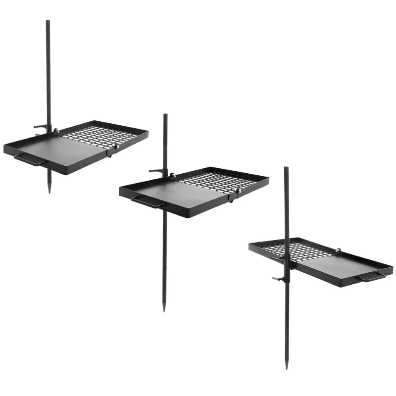 Folding campfire grill, portable, floor grill