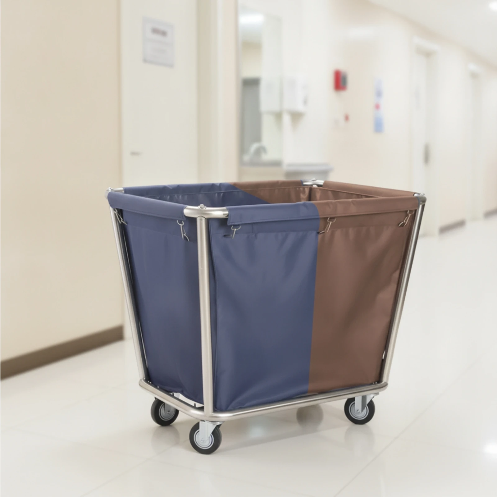 divided-laundry-cart-stainless-steel-laundry-cart-with-wheels-mobile-extra-large-for-cleaning-personnel-hotels
