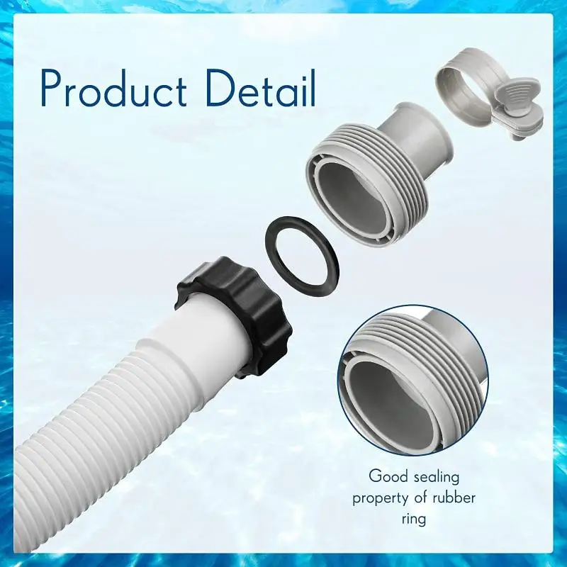 

New Pool Pump Hose Filter Pump Hose Pool Pump Replacement Hose For 1.5in Diameter Pool Hose For Water Circulation Lawns