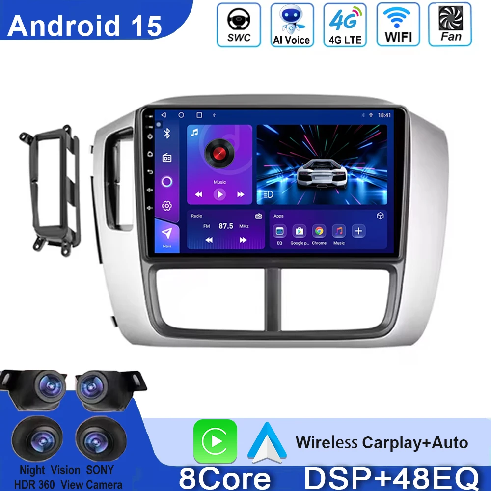autoradio-android-pour-voiture-honda-pilot-1-2005-2008-stereo-auto-lien-miroir-camera-arriere-lecteur-de-limitation-navigation-gps-dash-cam-wifi-5g