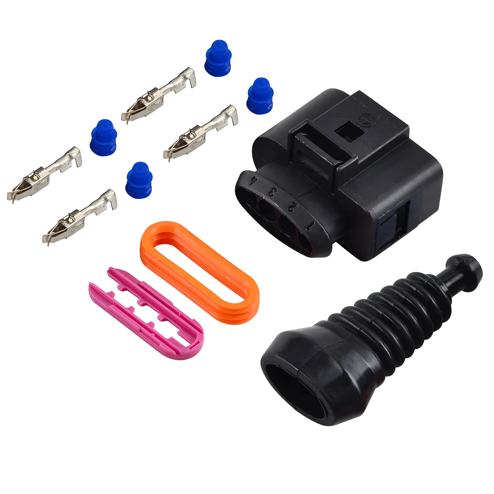4x Ignition Coil Wiring Harness Connector Plug for VW for Golf for Passat for Jetta for Polo for Audi A4 A6 A8 Replace 1J0998724