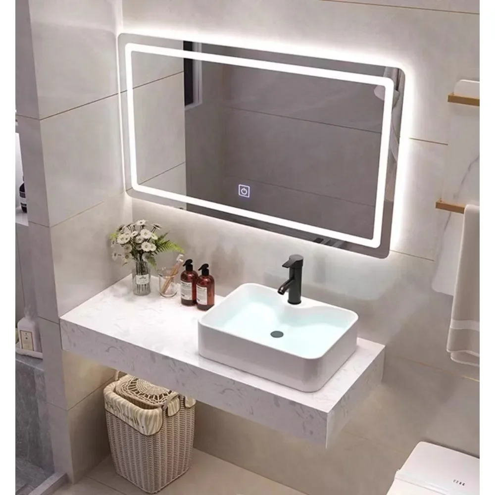 

Marble washbasin wall mounted simple washbasin, hotel bathroom basin, household bathroom balcony washbasin