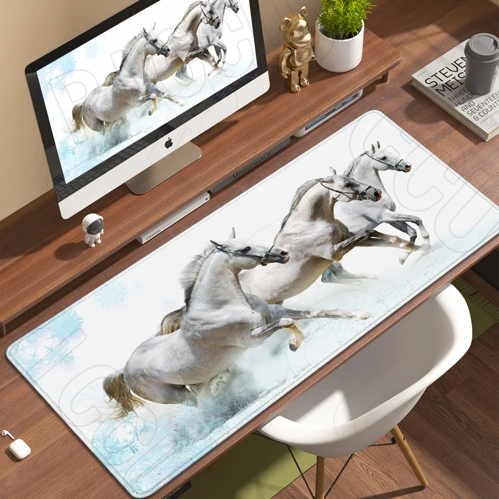 HD print Cool horse Art Design cross Large Size Anti-slip Mouse pad XXL Computer Gaming PC accessories Keyboard personality Mat