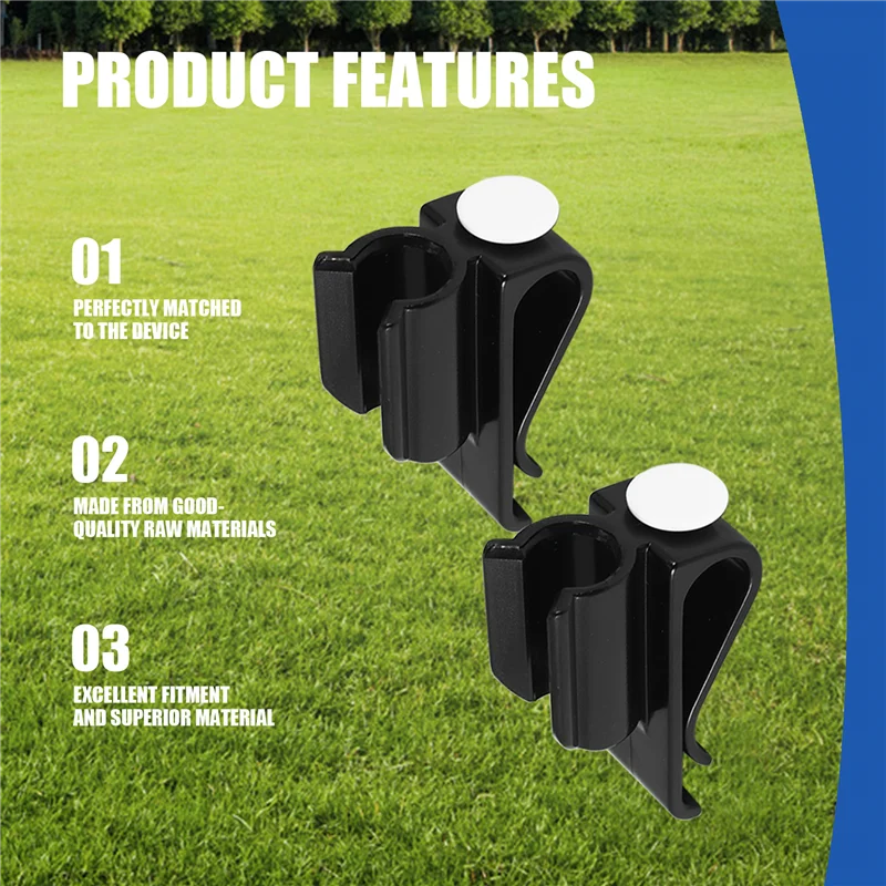 

B06C-10 Pack Golf Club Bag Clips On Putter Clamp Holder Organizer Durable Plastic Black Putting Clip Golf Accessories