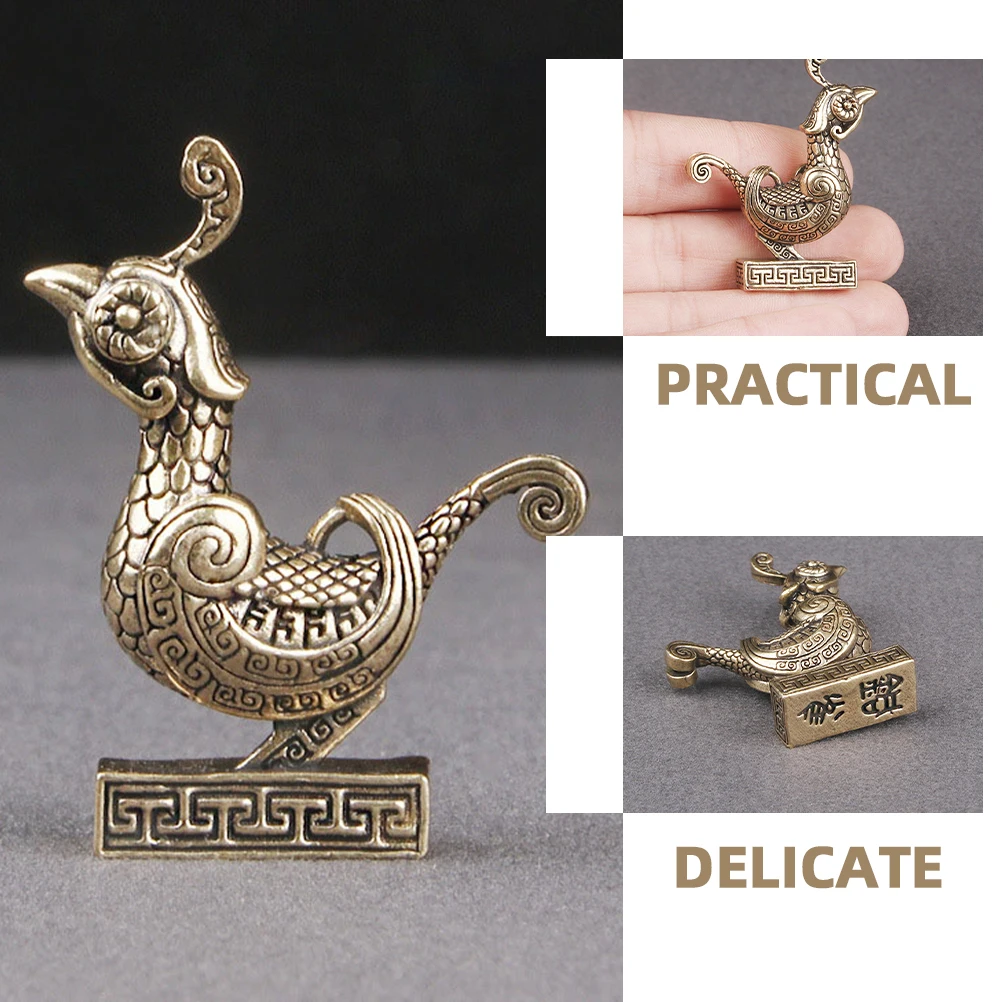 

Brass Vintage Copper Bird Statue Desktop Miniature Small Ornament Creative Craft Adornment Retro Figurine Brass
