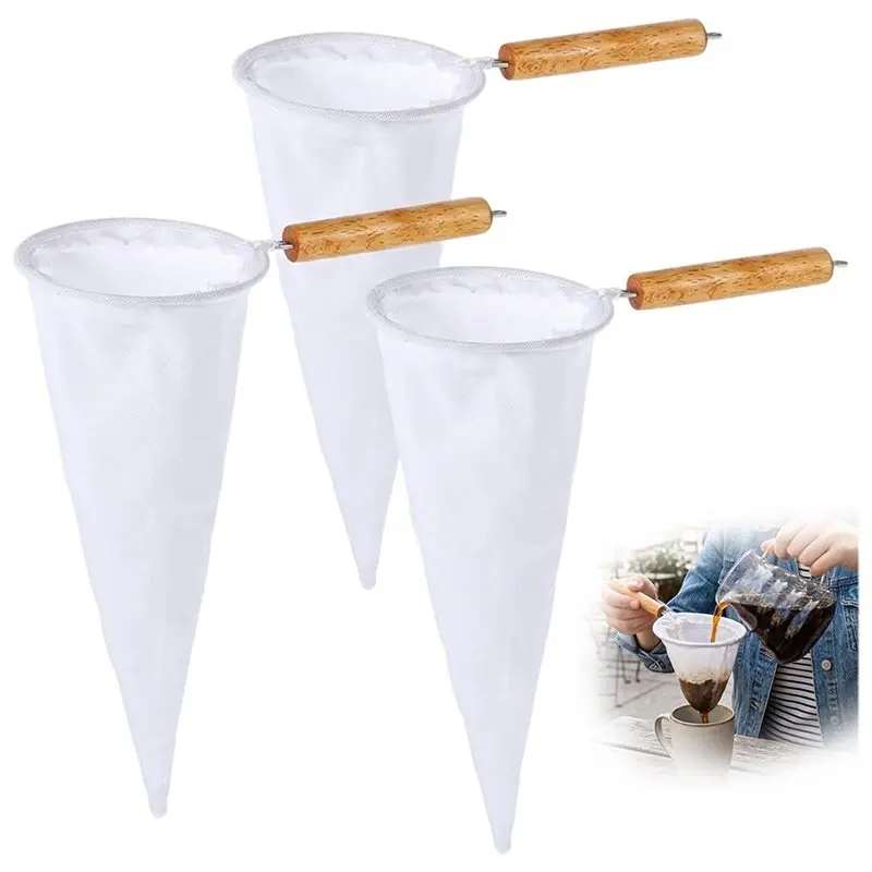 ABGH-Cloth Coffee Strainer,Cloth Strainer,Reusable Coffee Filter Bags,Fabric Strainers With Fine Mesh,Easy To Clean Store