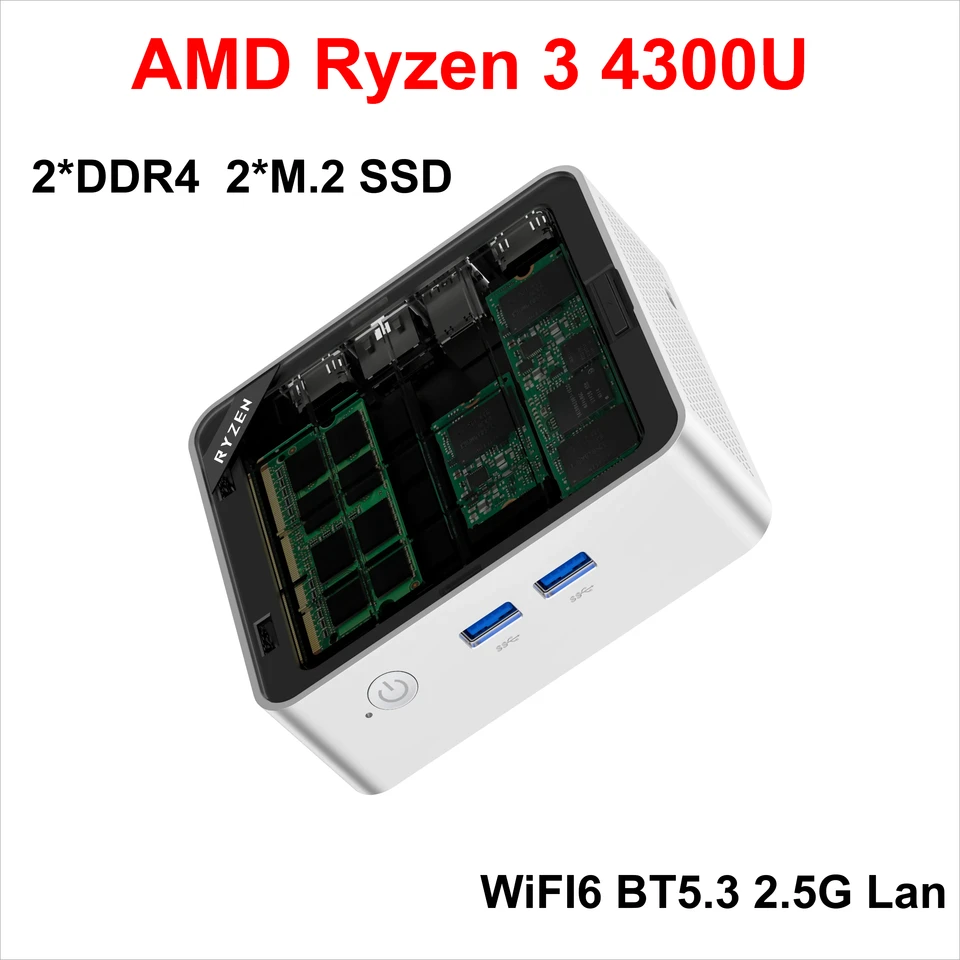 ミニPC Ryzen 3 4300U メモリ16GB SSD1TB Win11 ミニPC Ryzen 3 4300U メモリ16GB SSD1TB Win11 AMD Ryzen 4300U ミニ