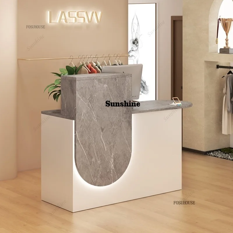 Modern Office Reception Desk Counter Supermarket Shop Clothing Store Bar Counter Beauty Salon Barber Shop Hair Salon Cashier d