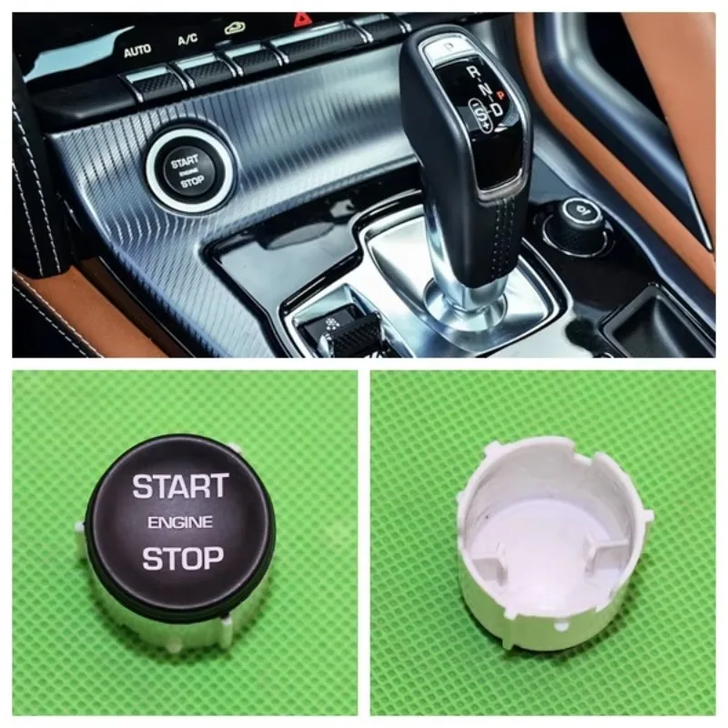 Fit for FTYPE Ignition One Key Start Switch Button Cover Knob Automobiles Parts Accessories Car Stuff Interior Auto