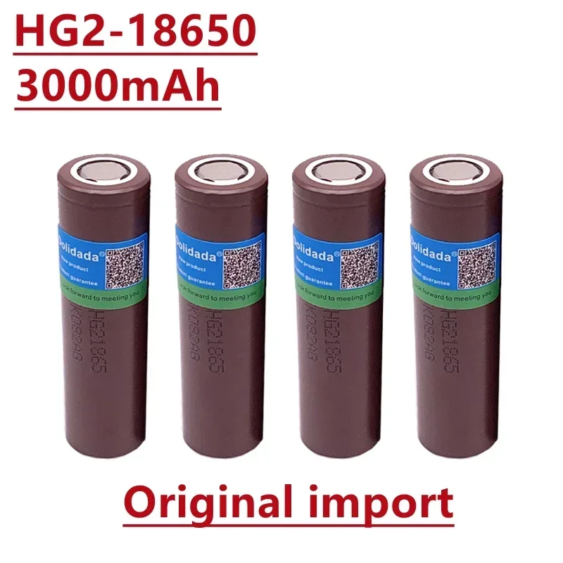 100% original 18650hg2 rechargeable lithium battery for flashlight, 3.7V 3000mAh, powerful, durable, 1pcs-10pcs for sale