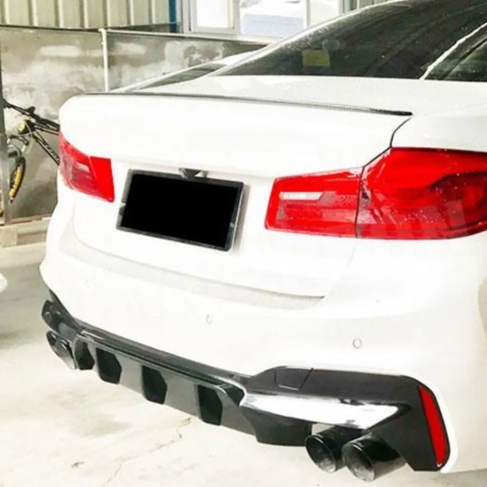 

Carbon Fiber Rear Lip Diffuser for BMW 5 Series G30 G31 G38 M Tech 2017-2023 Car ABS Bumper Diffuser Guard Accessories