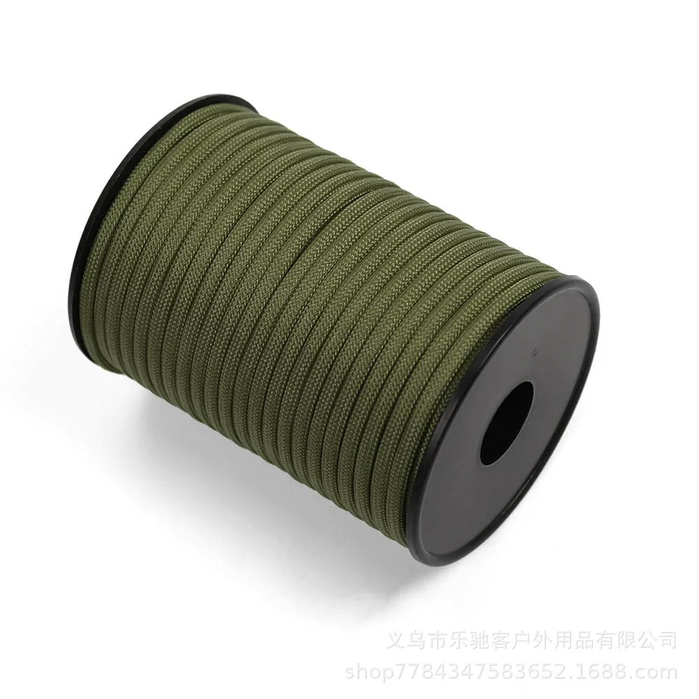 Durchmesser 4mm, Länge 30m, aufrollbares neunadriges Paracord-Seil in verschiedenen Farben, geeignet zur Zeltverstärkung, Windseilbefestigung. – Detail 10