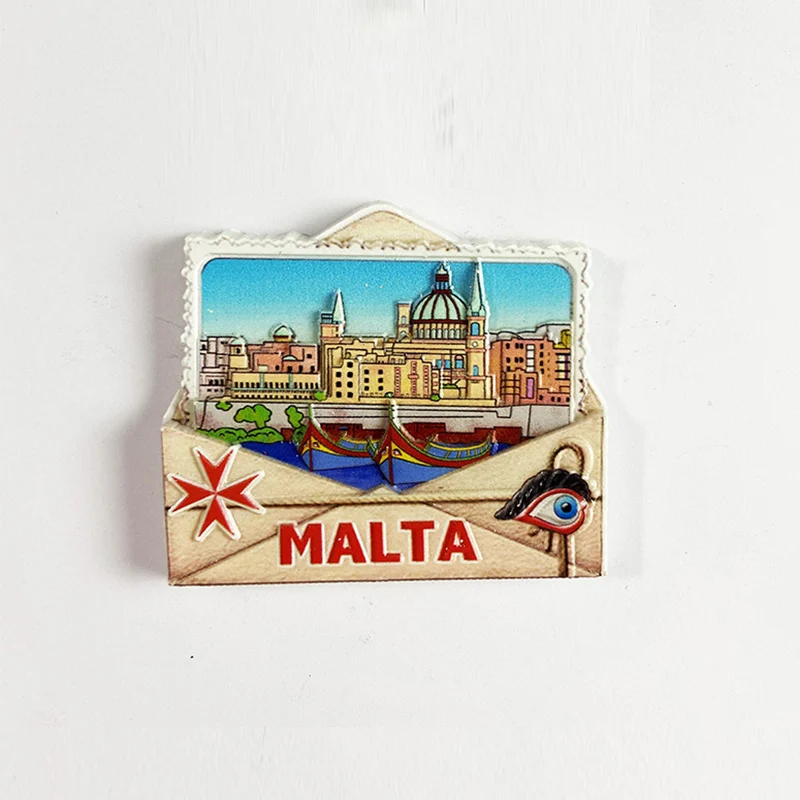 Malta, Mediterranean, 3D, tourist souvenirs, architectural landmarks, decorative home, crafts, gifts, collections, fridge magnet