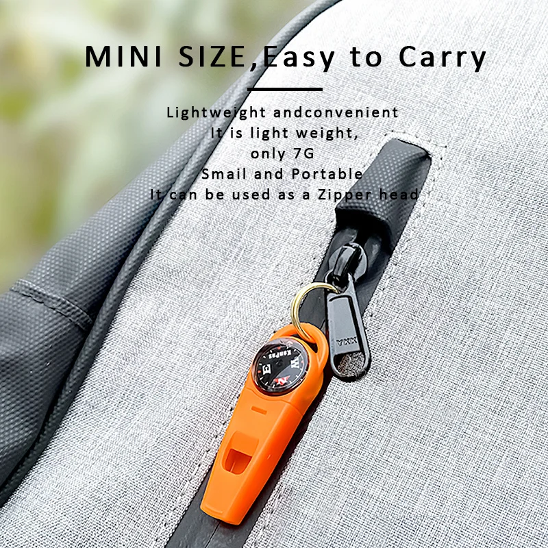 Kanpas MINI Whistle compass with Reflective Rope/ compass for outdoors, diving , trekking ,hunting,life-saving,Trail Running