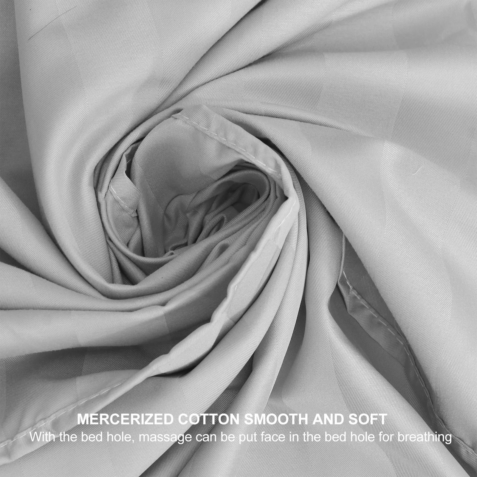 1Pcs Anti-Wrinkle Massage Bed Sheet Polyester Fabric Delicate Smooth Long-Lasting Face Hole Design for Easy Breathing Spa