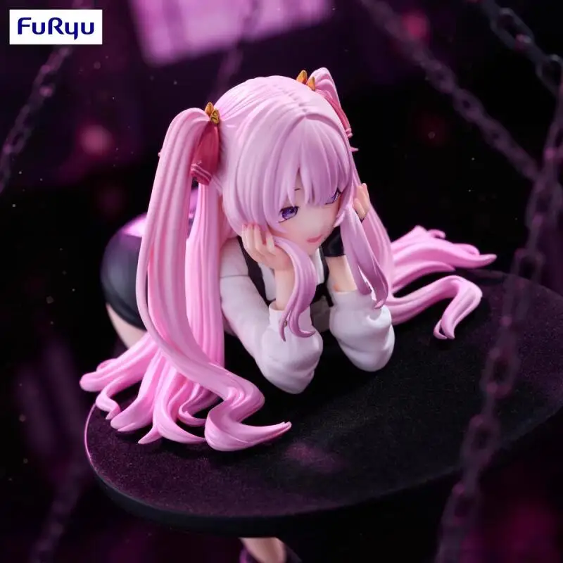 Genuíno original furyu deusa da vitória: nikke macarrão rolha uni pvc em estoque anime figura modelo desktop ornamento brinquedos presente