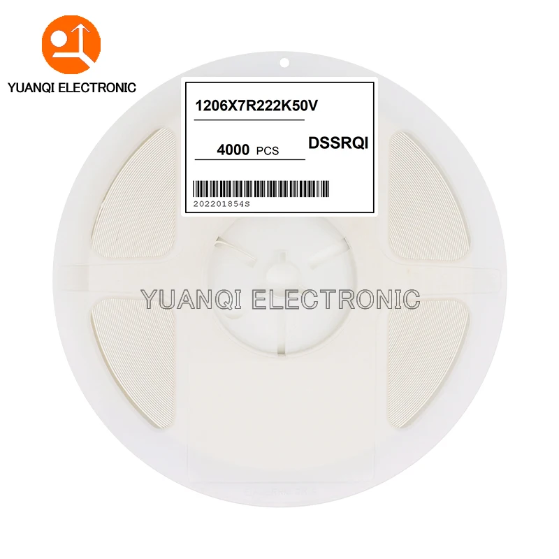 

1 reel 1206 SMD Chip Multilayer Ceramic Capacitor 0.5pF - 100uF 10pF 100pF 1nF 10nF 15nF 100nF 0.1uF 1uF 2.2uF 4.7uF 10uF 47uF