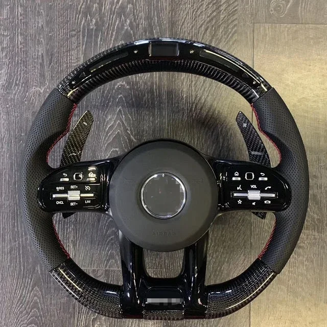 For Mercedes Benz Range Carbon Fiber AMG Steering Wheel With LED Customized