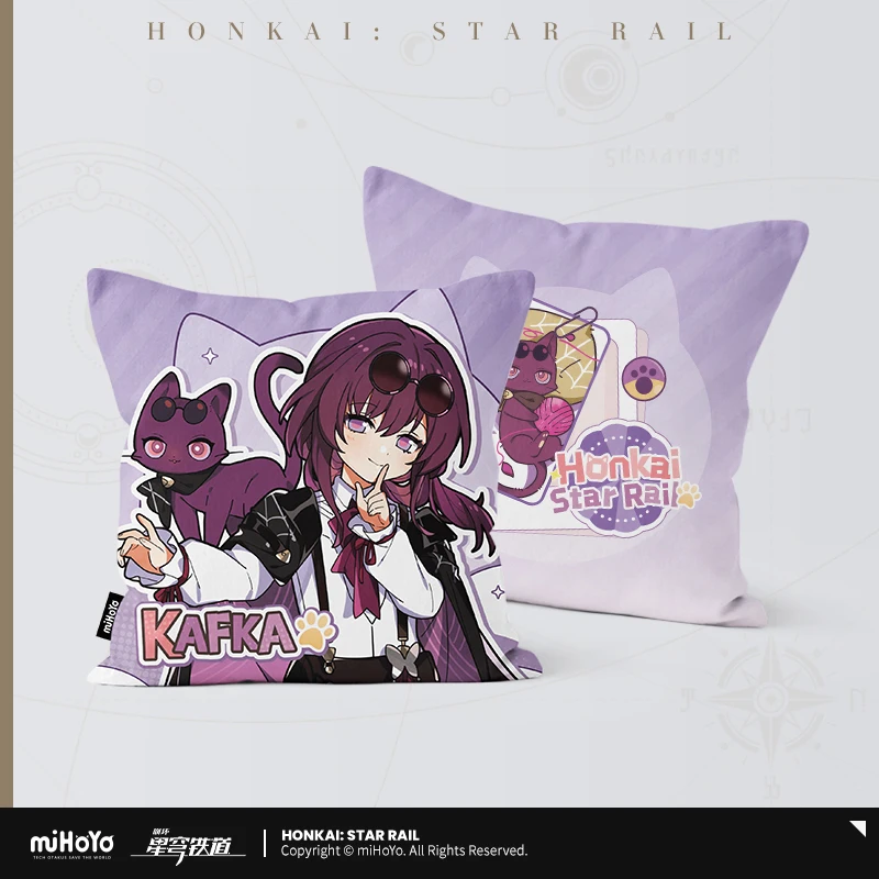 [Official]MiHoYo Game Honkai Star Rail Pillow Cases 45*45CM Aventurine Kafka Dan Heng Acheron Sparkle Sofa Cushions Throw Cover