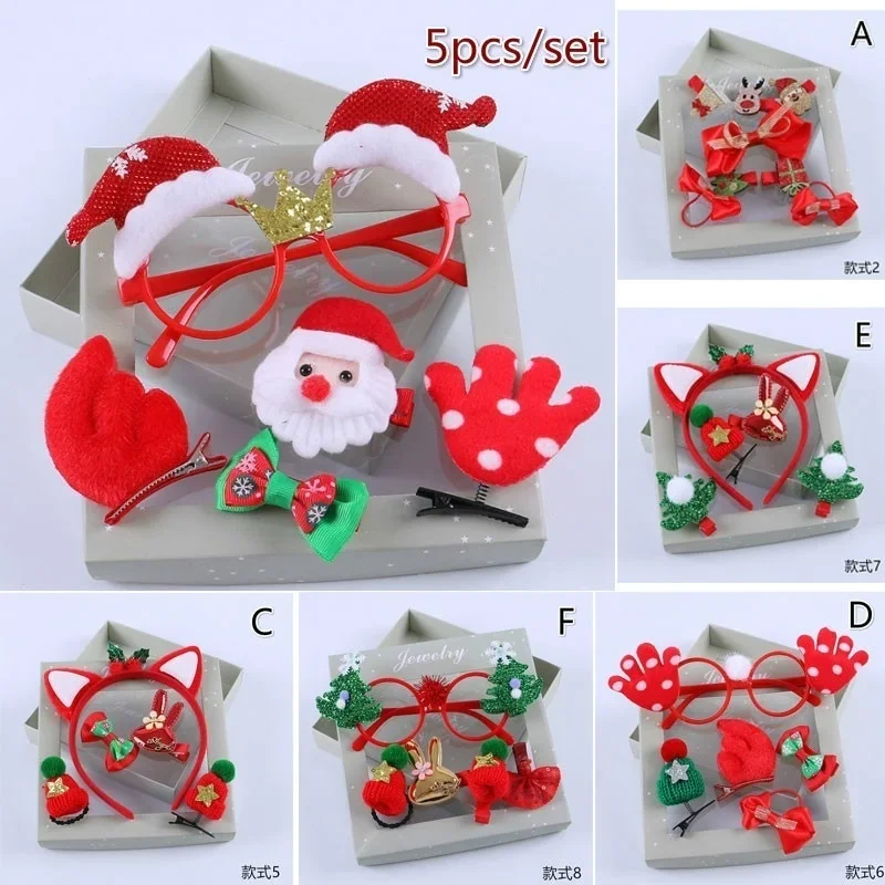 

Baby Hair Ornaments Kids Christmas Hairclip Set Hairclip Accessories Girls' Xmas Gifts 1 Set