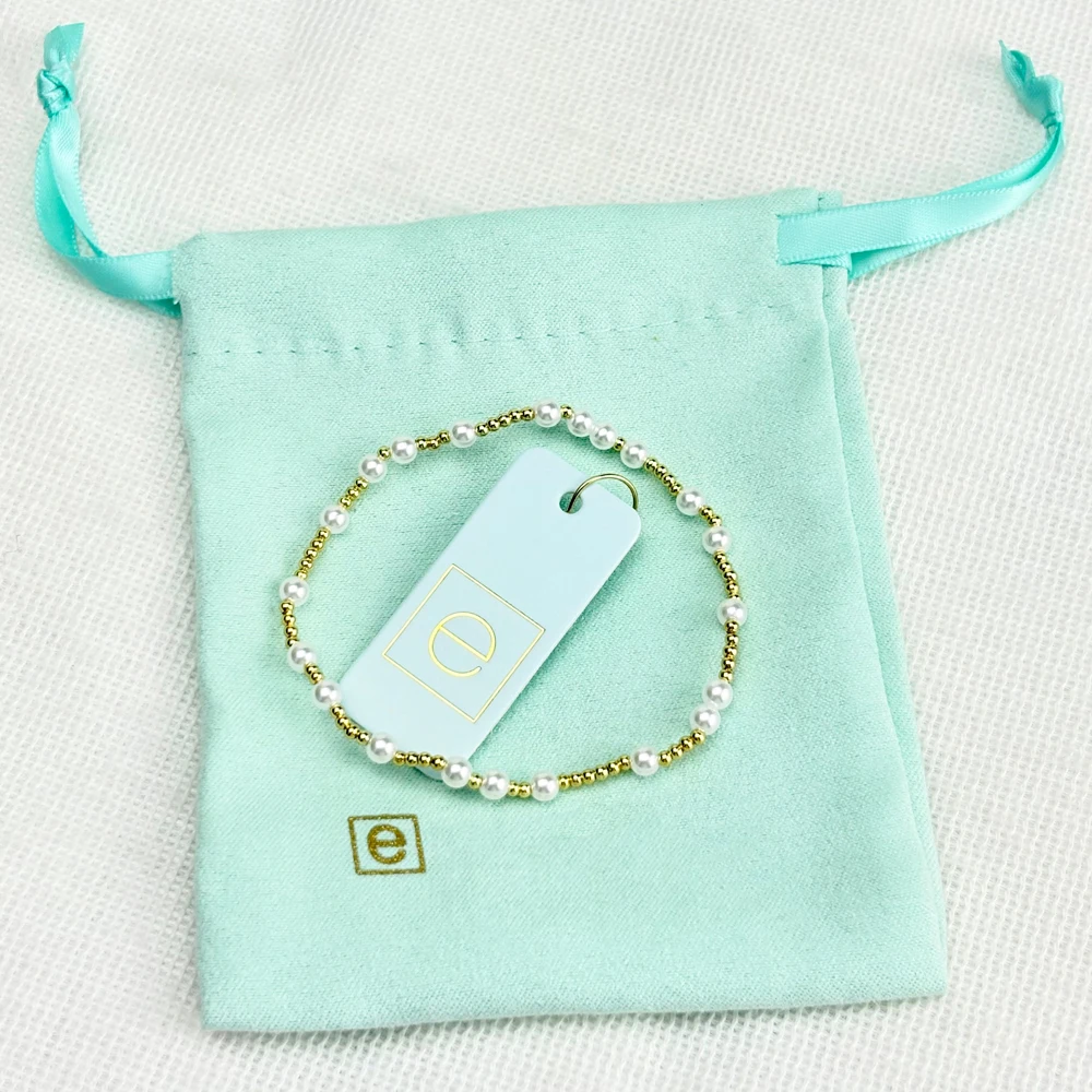 

VKVVA Fashion Jewelry Gold-plated Hope Unwritten 4mm Bead Bracelet with Pearl for Women Birthday Gifts