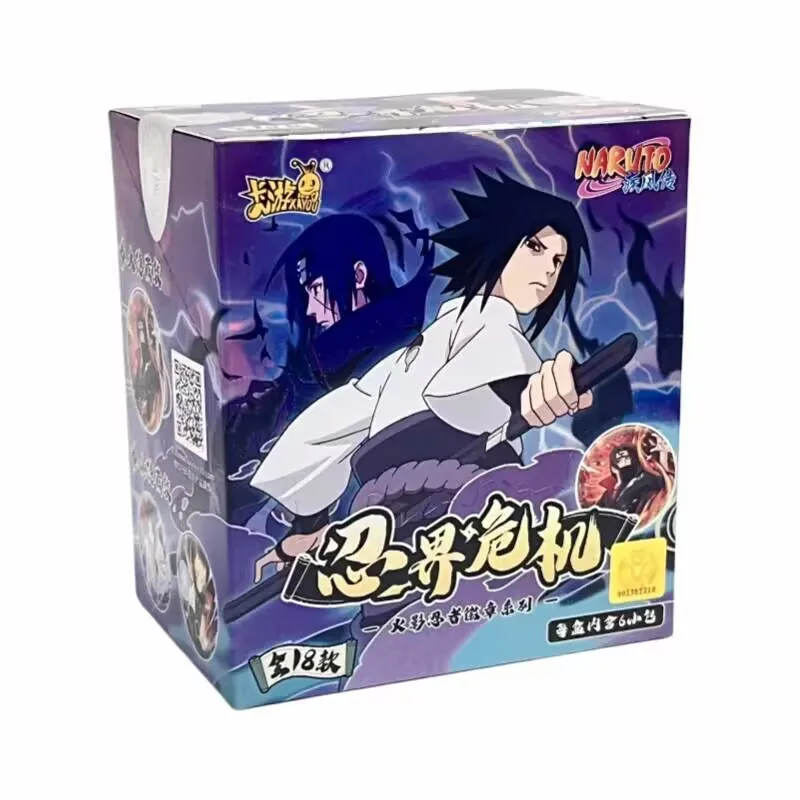 Nowość w oryginalnym pudełku 6 sztuk/zestaw Naruto postacie z kreskówek odznaka Ninja Crisis Uchiha Sasuke Itachi dekoracja prezent dla dzieci