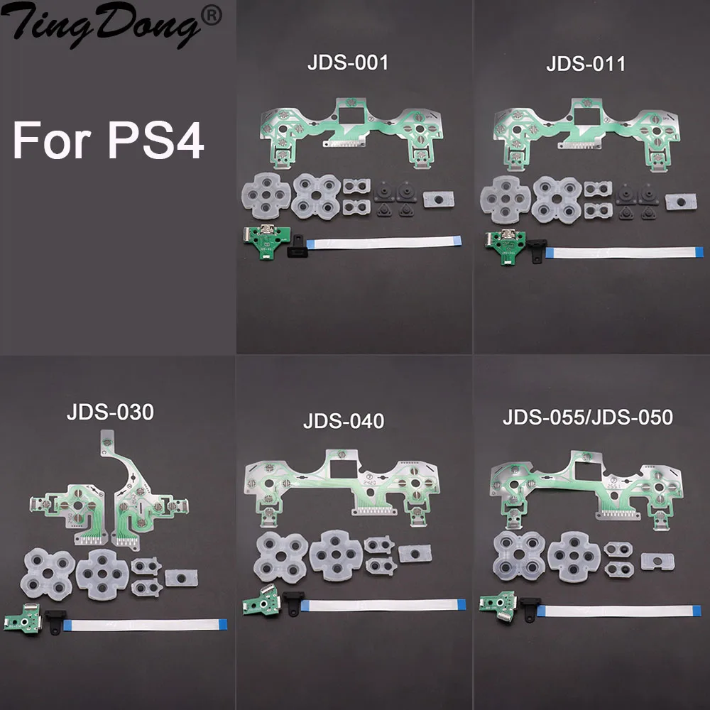 Für PS4 JDS 001 011 030 040 055 Typ-C Ladeanschluss Controller Ladeplatte Leitfolie Leitgummi