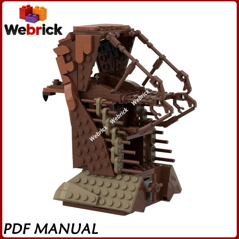 Medieval Fantasy Orc Siege Tower Bricks Full Detailed Battle Assault Fort Model Hand Assemble Ornament Gift for Hobby Collectors
