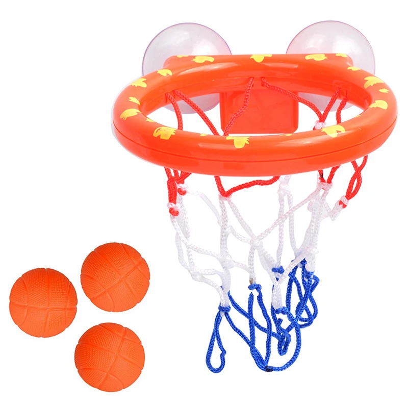 Babybadje Speelgoed Mini Schietmand Frame Speelgoed Bad Schieten Basketbal Speelwaterspel Speelgoedset met 3 ballen voor kinderen Kinderen - afbeelding 1