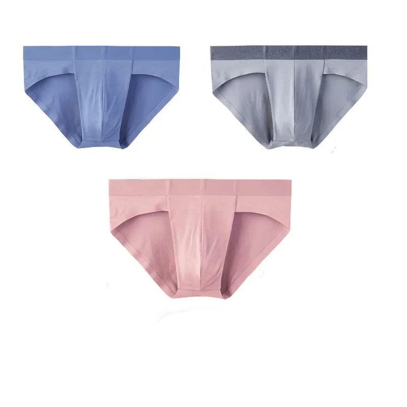 3pcs men\'s underwear modal briefs breathable seamless shortsAntibacterial air panties