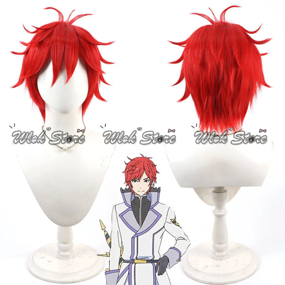 Anime Re Zero Reinhard Van Astrea Cosplay Wig Red Short Hair For Men Women Halloween Party Costume Heat Resistant Synthetic Wigs