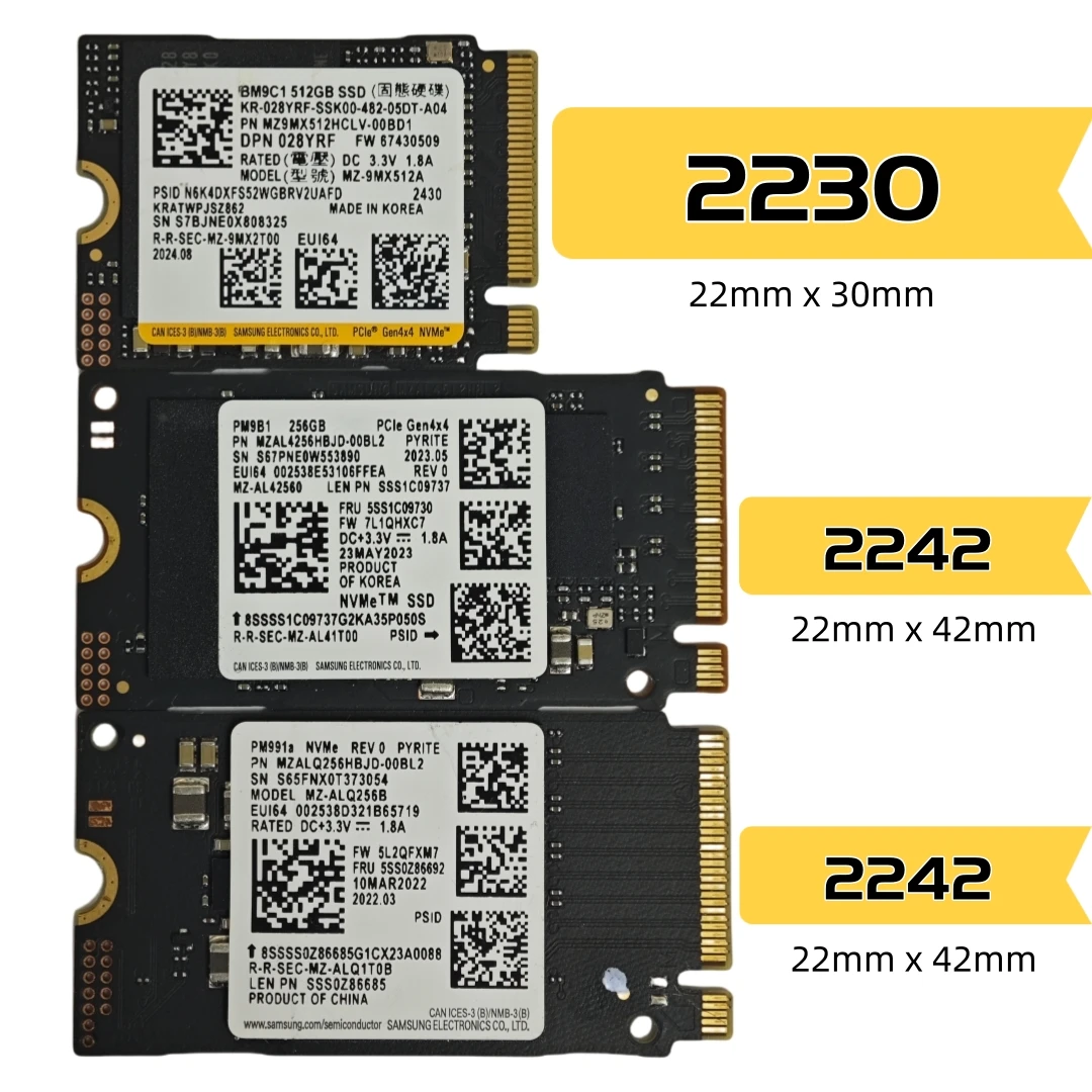 

OEM SAMSUNG SSD PCIe 4.0 M.2 2230 BM9C1 512GB & M.2 2242 PM9B1 / PM9C1a 256GB & PCIe 3.0 M.2 2242 PM991a 128GB 256GB NVMe SSD