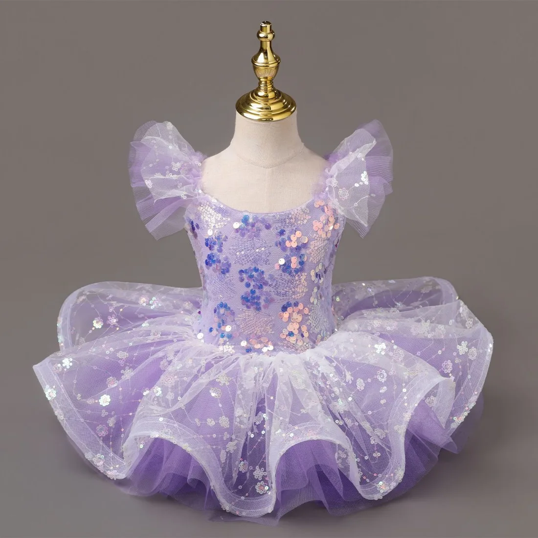 

Ruoru Girls Ballerina Prom Party Ballet Costume Girl Kids Sequined Ballet Dress Dancewear Gymnastic Leotard Ballet Tutu Dress