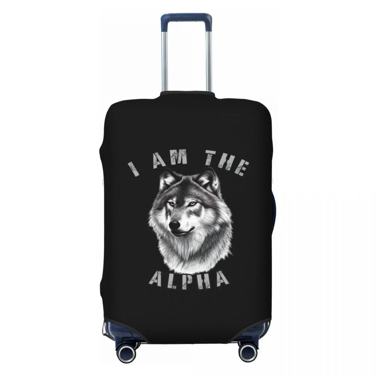 

Custom I Am The Alpha Male Luggage Cover Elastic Travel Suitcase Protective Covers Suit For 18-32 inch