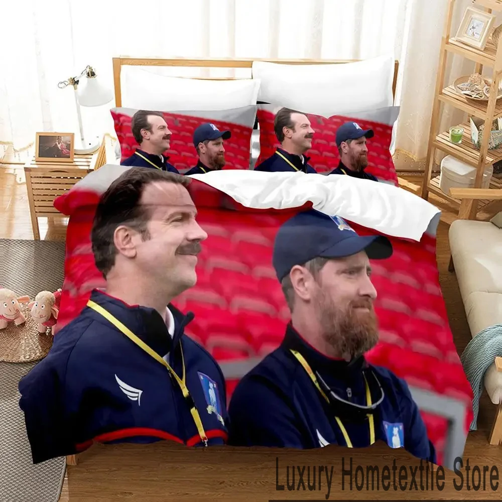 3D Print Ted Lasso Bedding Set Duvet Cover Bed Set Quilt Cover Pillowcase Comforter king Queen Size Boys Adult Bedding Set