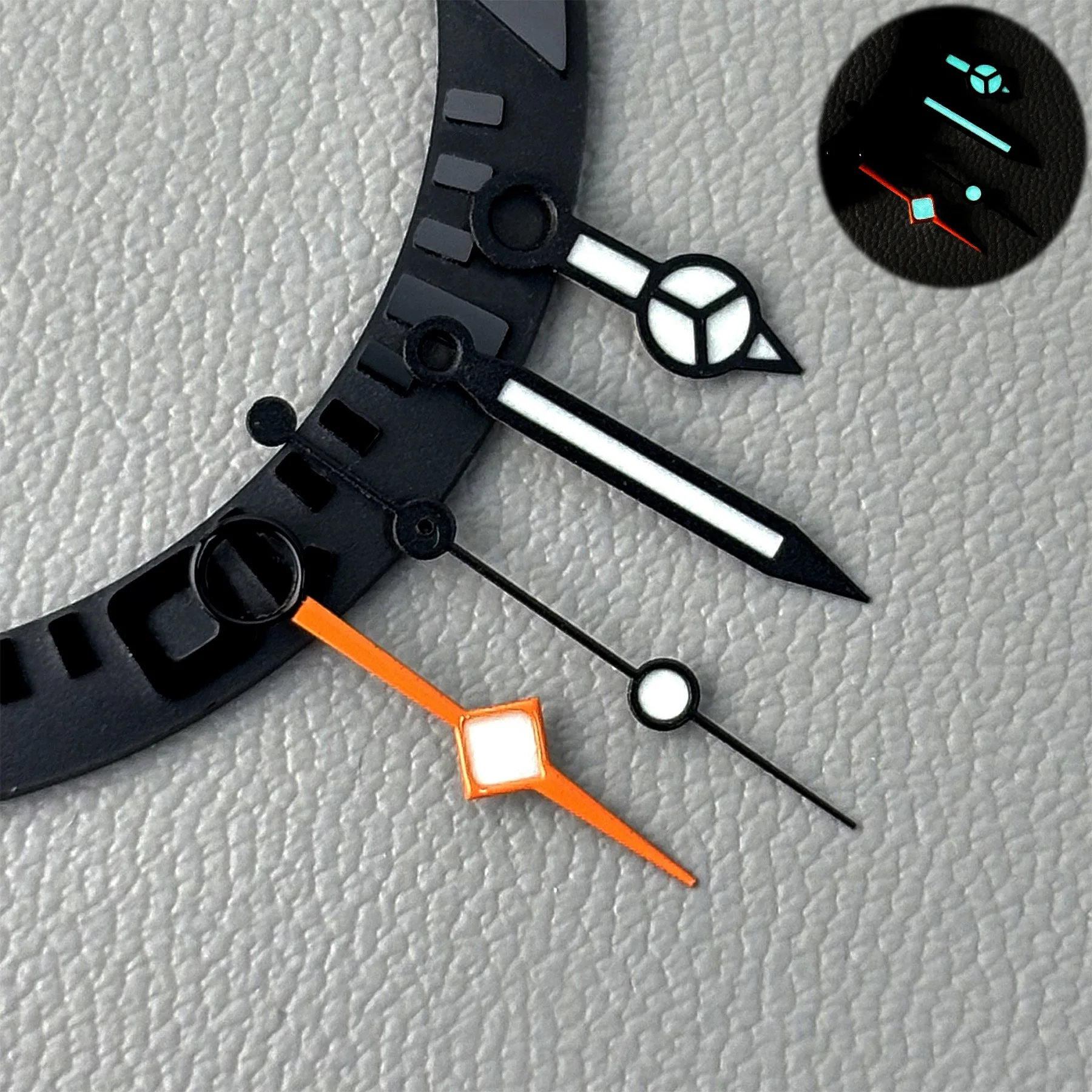 Men's Luminous blue hands NH34 GMT Wristwatch 4Pins Pointers Watch Accessories Replacement Parts for NH34 Automatic Movement