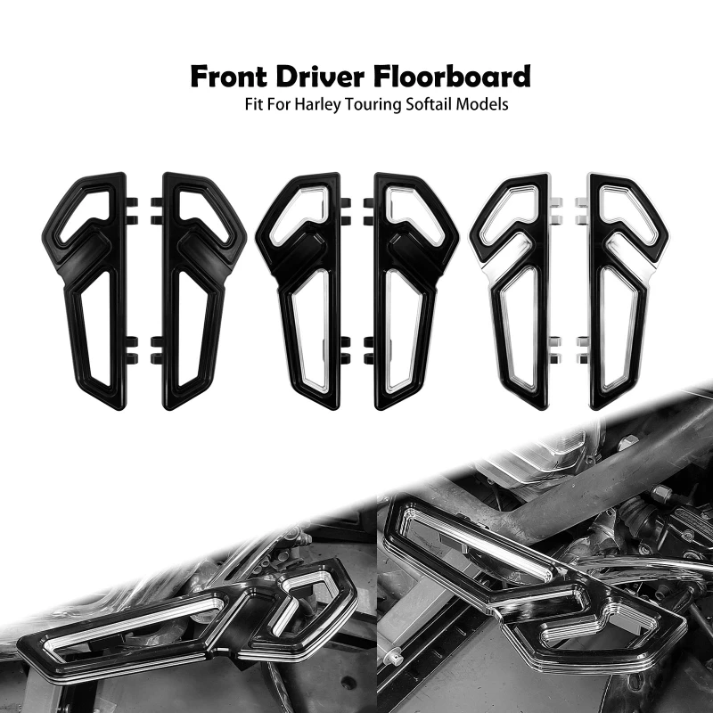 

Aluminum Rubber Top Foot Rests For Harley Softail Fat Boy CVO Street Glide Motorcycle Parts