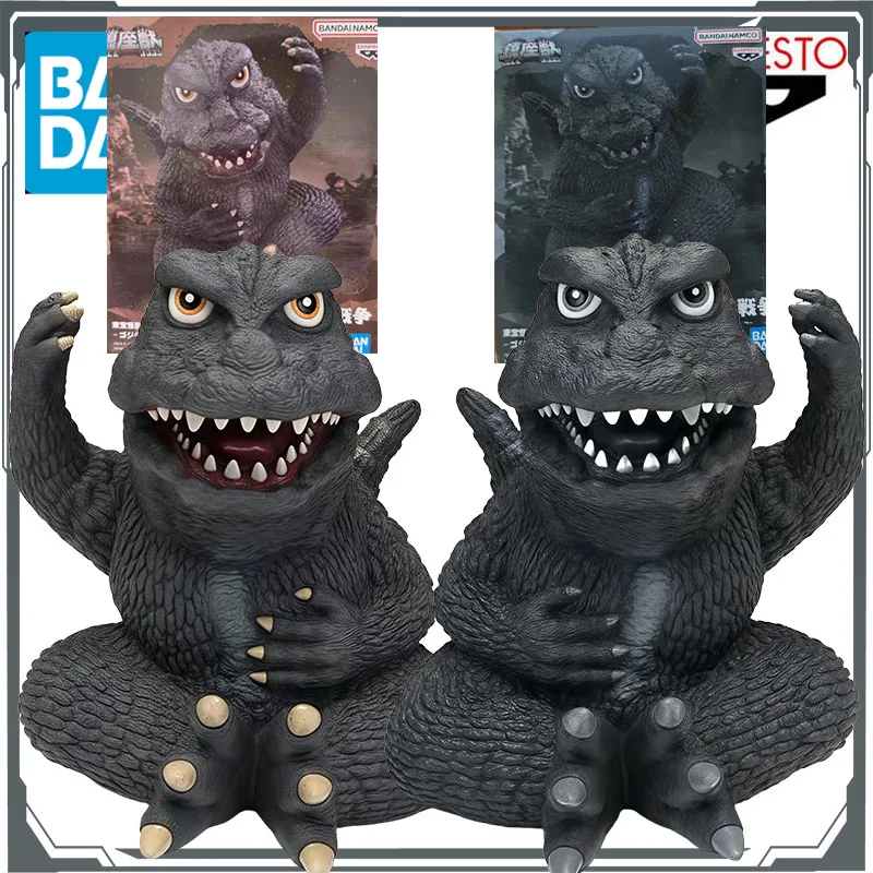 

Bandai Original Banpresto Godzilla (1965) Оригинальная цветная версия и черно-белая версия Аниме Фигурки Игрушки для мальчиков