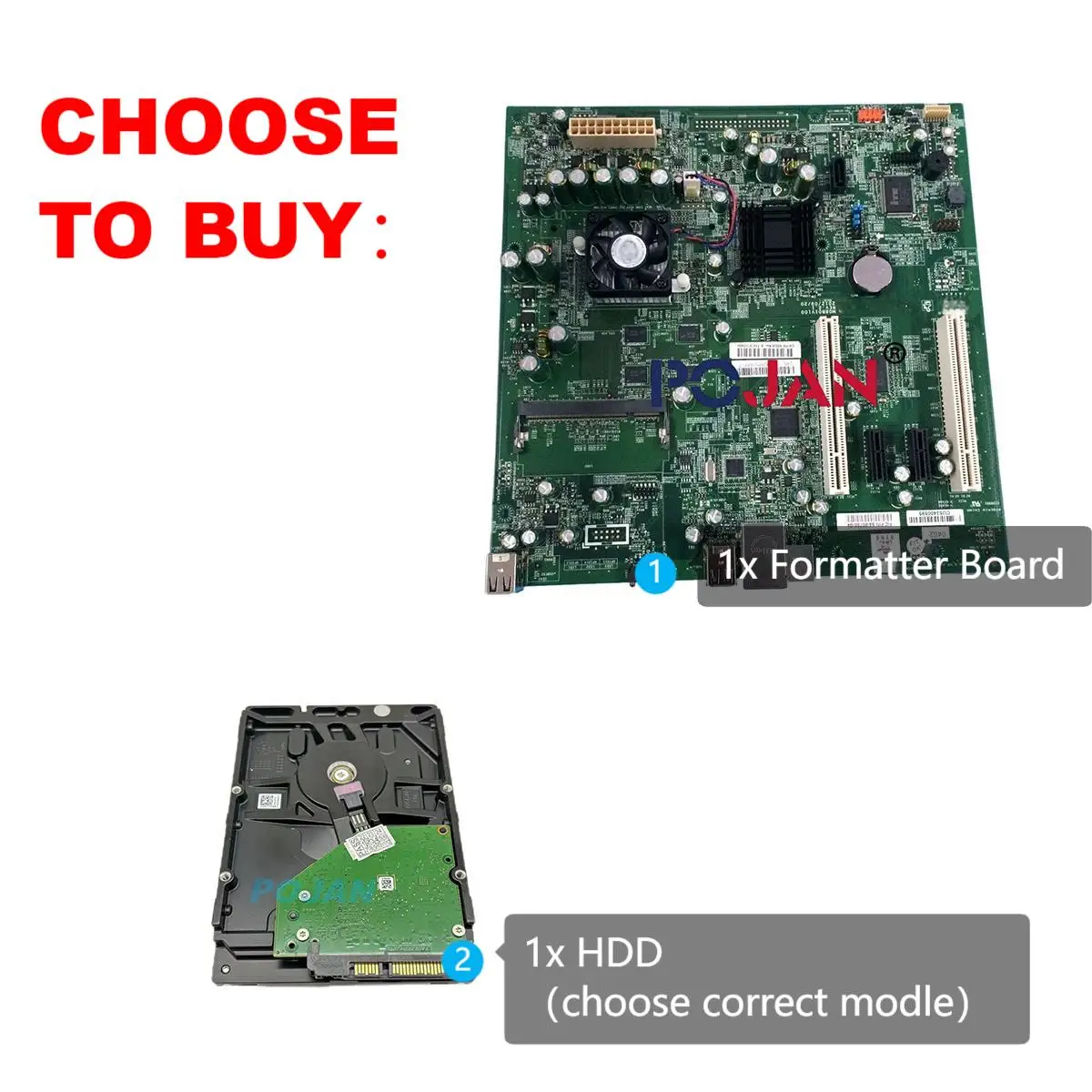 

POJAN Choose HDD or Formatter Board Main PCA CQ109-67020 Compatible with DJ T7100 T7200 Z6200 Z6600 Z6800 D5800 Z6810 Z6610