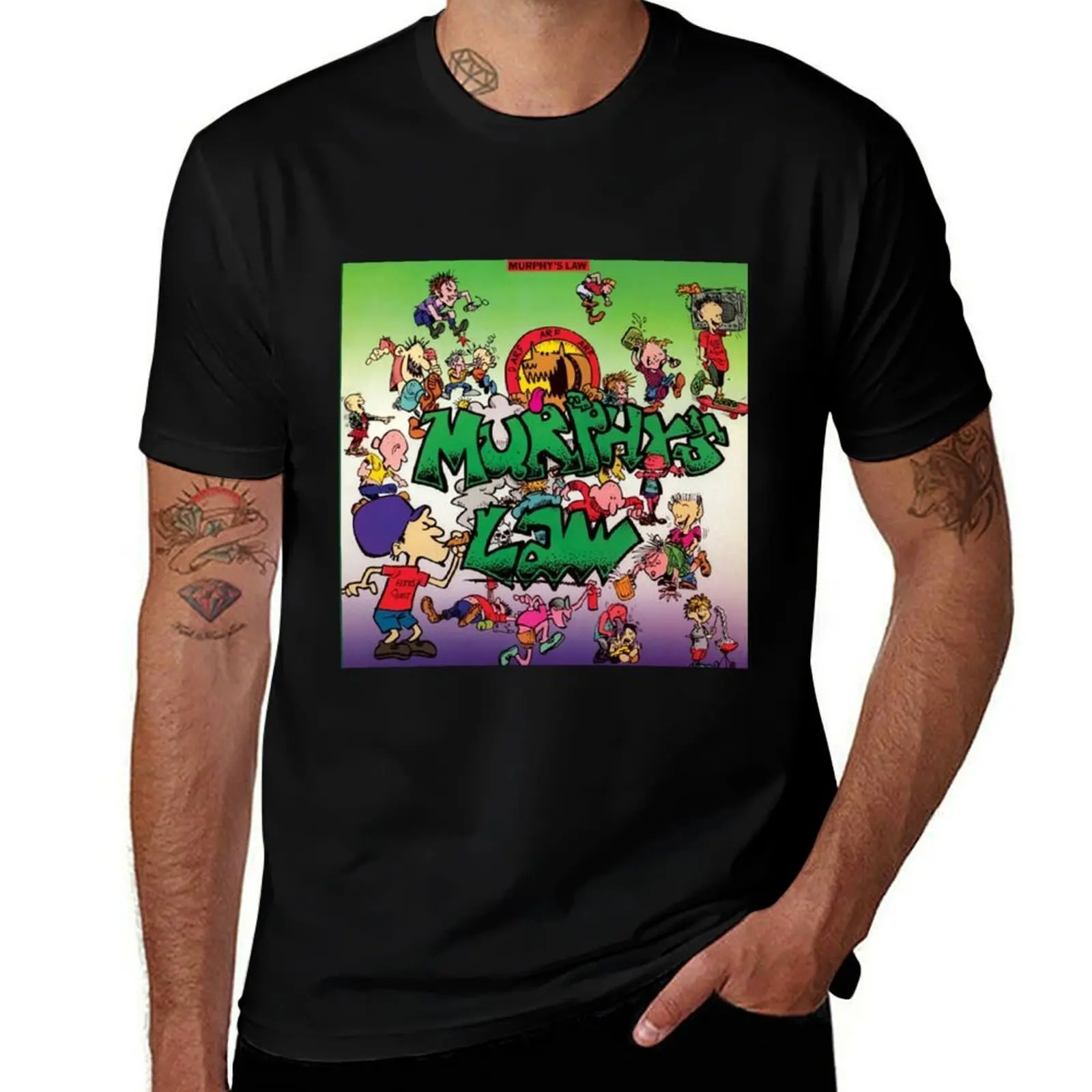 

Murphys Law best concert t-shirts T-Shirt heavyweights street wear korean fashion for a boy black t shirts for men