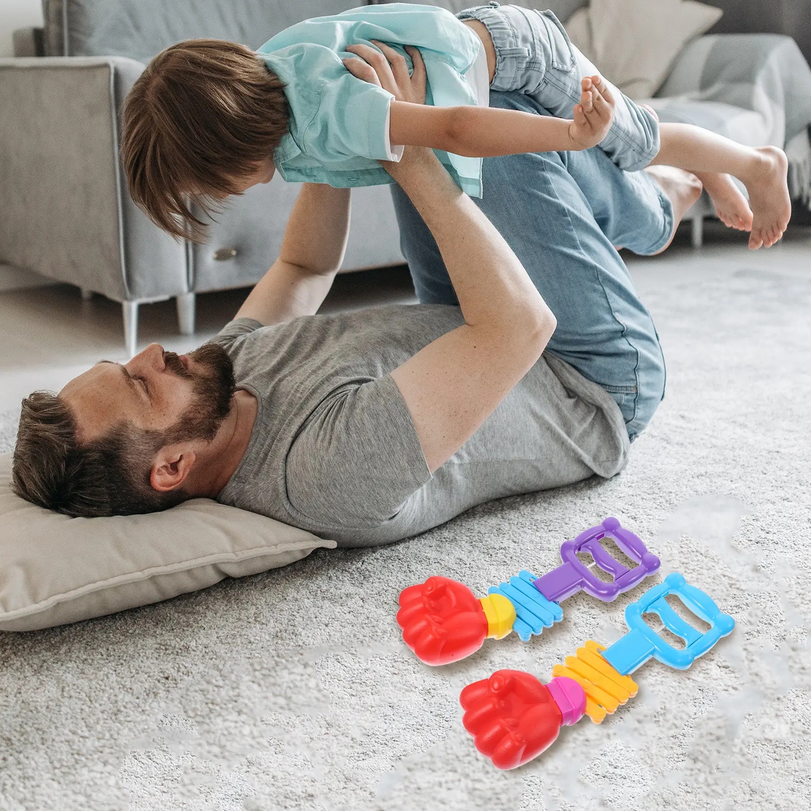 

2 шт. пружинные телескопические кулаки-приколы для розыгрышей на 1 апреля, офисного юмора, детских игр, снятия стресса